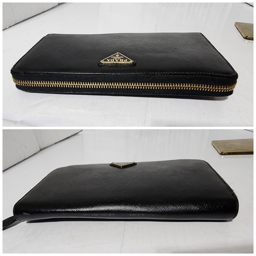 Prada Saffiano Leather Zippy Long Continental Wallet Black - Picture 6 of 13
